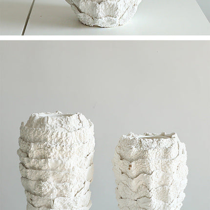 Creative White Ceramic Vase Modern Dining Table Sales Decoration Dried Flowers And Flowerpot