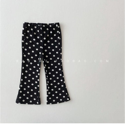 Loebear Crawler Spring And Autumn New Children's Clothing Girls' Plaid Bell-bottom Pants