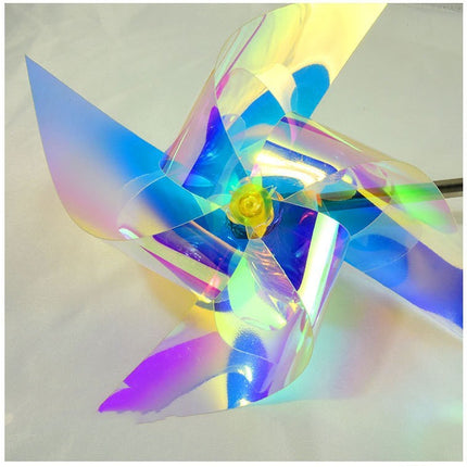 LED Solar Laser Magic Color Windmill Ground Plug Lamp Household
