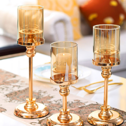 European-style Metal Candle Holders Creative Wax Holders Nordic Western Restaurant Table