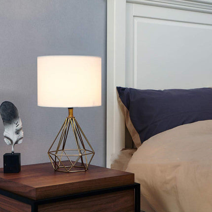 Iron Art Simple Diamond Type Table Lamp Living Room