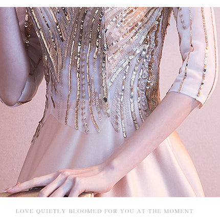 Elegant Catwalk Party Dress Host Back Door
