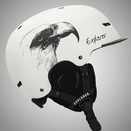 Adult Single And Double Board Snow Goggles Integrated Crash Helmet