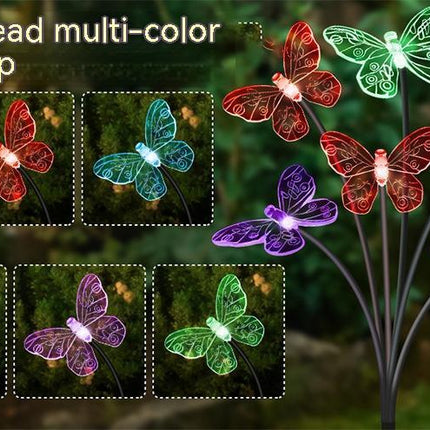 Solar Butterfly Outdoor Yard Lamp