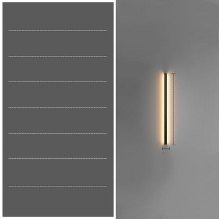 Simple Modern Minimalist Long Strip Living Room Grille Wall Lamp