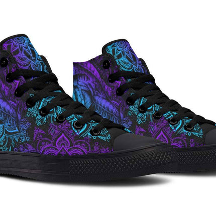 Printed Couple High Top Canvas Shoes