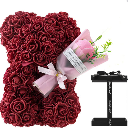 Rose Bear Preserved Fresh Flower Valentine's Day Birthday Gift