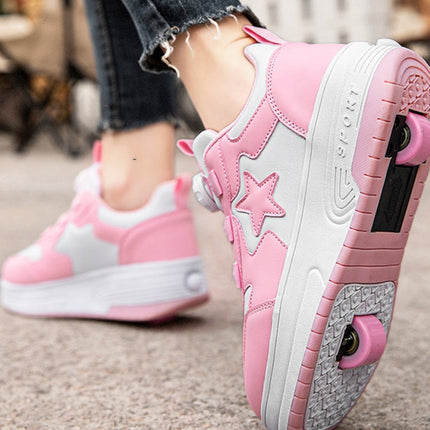 Rotating Buckle Boy Walking Shoes
