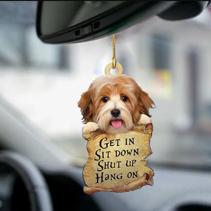 Car Pendant Sleeping Dog Angel Home Decor Acrylic Showcase Hanging Ornaments For Doors