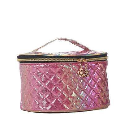 Women's Creative Colorful Plaid Storage Washing Bag