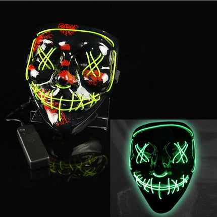 Glowing Mask LED Mask Halloween Clown Funny Bundy