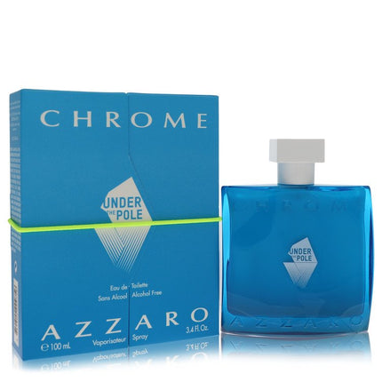 Chrome Under The Pole by Azzaro Eau De Toilette Spray (Alcohol Free) 3.4 oz for Men