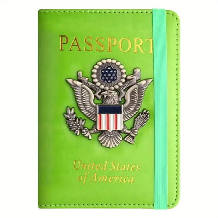 Creative Passport Holder Cover With 3D Metal Badge