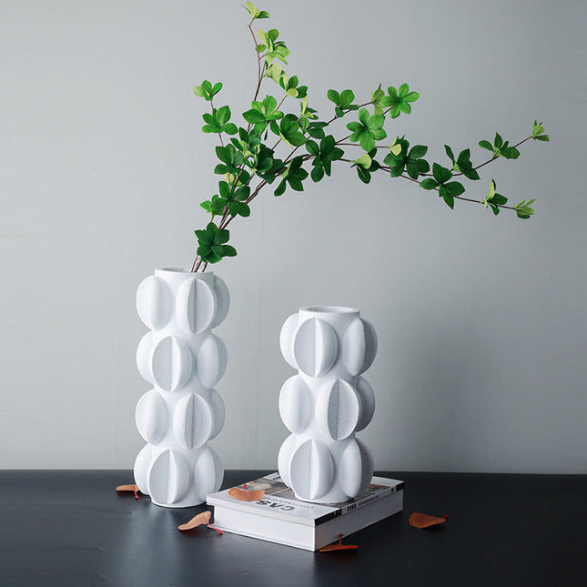 Special-shaped Ceramic Vase Three-piece Modern Minimalist Home Soft Decoration