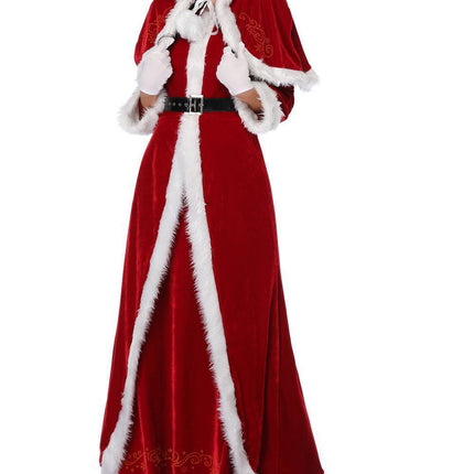 New red and white warm cozy cute long Christmas Robe for women