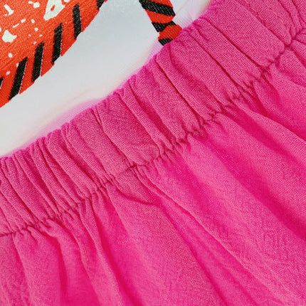 Girls Suit Love Short-sleeved