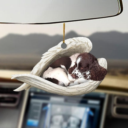 Car Pendant Sleeping Dog Angel Home Decor Acrylic Showcase Hanging Ornaments For Doors