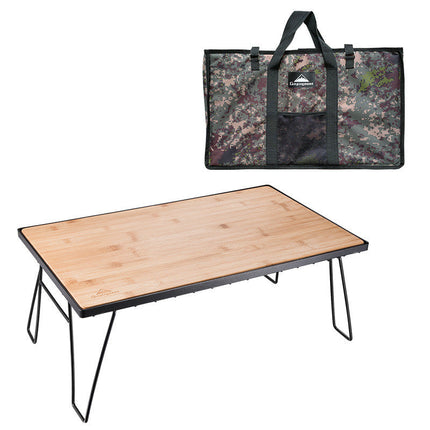 Outdoor Simple Folding Picnic Table Multi-layer Wrought Iron Rack