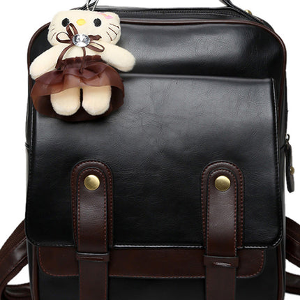 Women''s Bag Retro British Backpack  Student Schoolbag Pu Campus