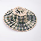 Blue Plaid Folding Hat / M