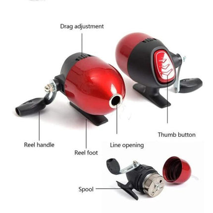 Portable Gun-type Inner Reel Ice Fishing Closed Fishing  Road Rod Set