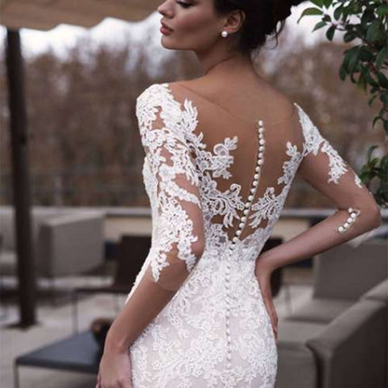 Women's Fashion Two-piece Fishtail Wedding Dress
