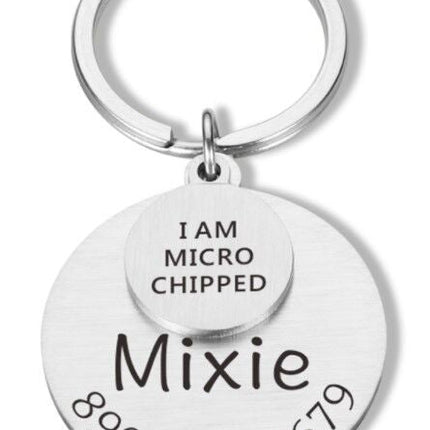 Anti-lost Engraved Pet Tag Collar Tag Pendant Keychain