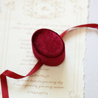 Oval Burgundy Earring Box
