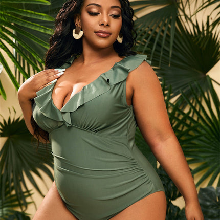 New Plus Size Conservative Women's Beach Swimsuit