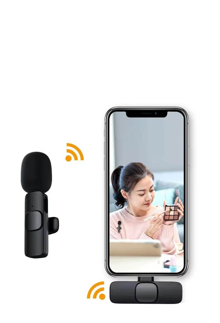 2-Pack Wireless Lavalier Microphones for iPhone, Android, and iPad Vlogging, Streaming, and Clear Voice Recording