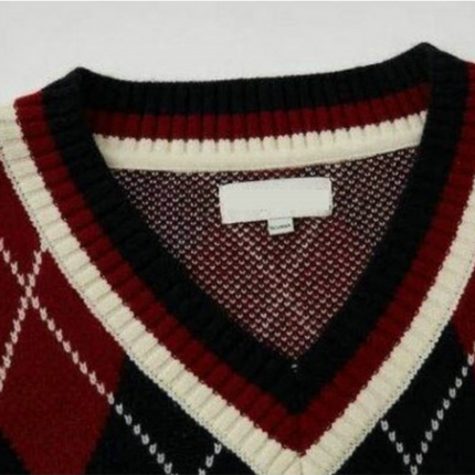 New Product Wholesale Diamond Sweater Women's V-neck Pullover