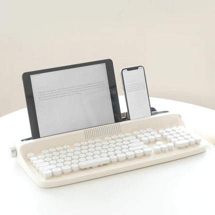 Tablet Phone Wireless Bluetooth External Keyboard Retro Typewriter