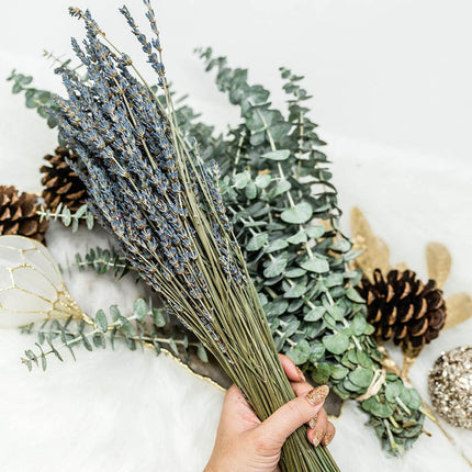 Bath Home Decor Natural Dried Flowers Lavender Immortal Eucalyptus Leaves