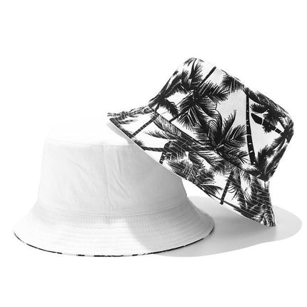Printed Double-sided Bucket Hat Outdoor Travel Sun Visor