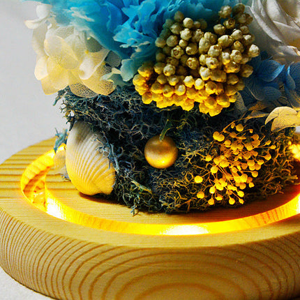 Carnation Eternal Flower Glass Cover Finished Gift Box
