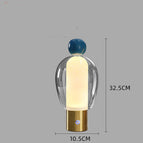 Smoke grey glass blue ball / Warm light / US