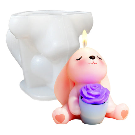 Rose Love Bear Candle Mould Diy Easter
