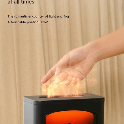 Desktop 3D Fireplace Simulation Flame Aroma Diffuser Household Hotel Usb Air Humidifier