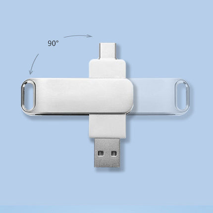 Mobile USB Drive Wholesale Rotating Metal Computer Cellphone Dual-use Fast Transmission