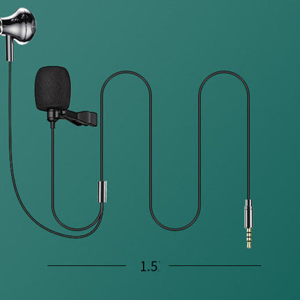 Lavalier Microphone Monitor Line Video Live Mini Interview Recording Equipment