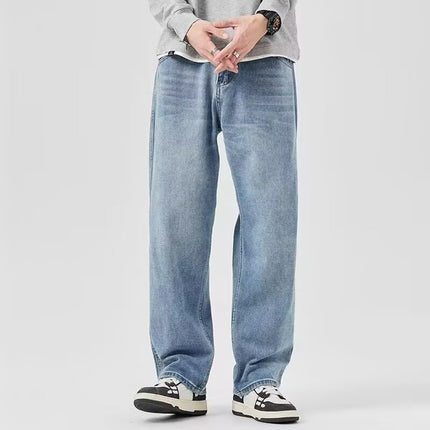 Vintage High-street Straight-leg Loose Wide-leg Jeans
