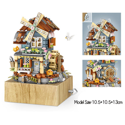 Windmill House Music Box Creative Gift