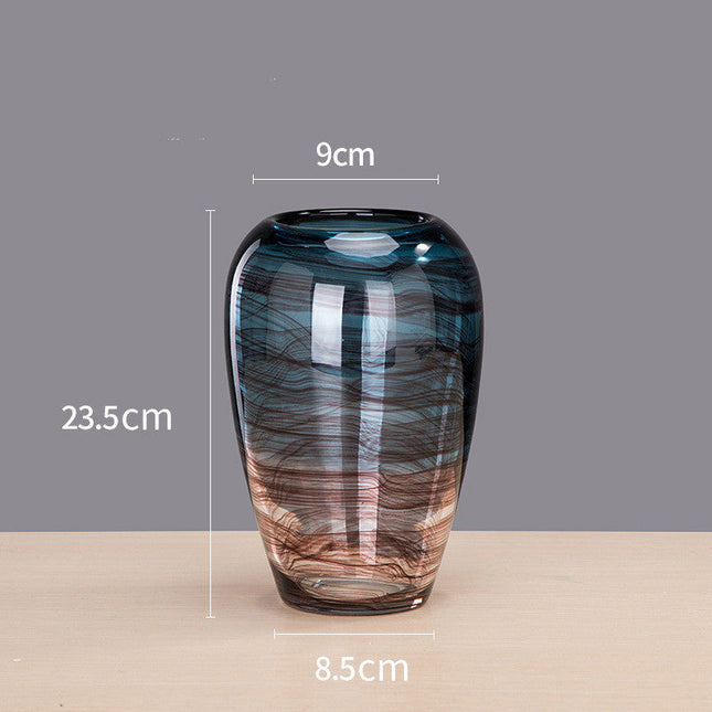 Creative Ink Transparent Glass Vase Living Room