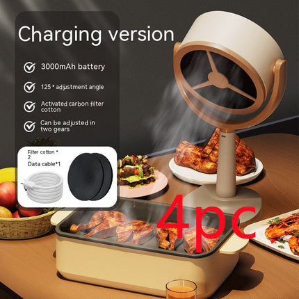 Household Small Desktop Range Hood Mini Portable Desktop Large Wind Power