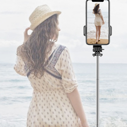 Compatible with Apple, Lengthened Mobile Phone Selfie Stick Bluetooth Tripod