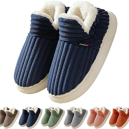New Women Cotton Slippers  Slippers Warm Cotton Plush Shoes Fleece Fluffy