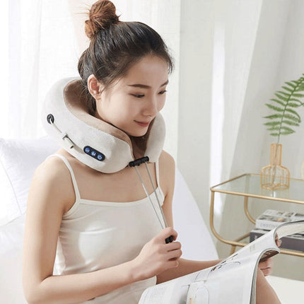 U Shaped Massage Pillow Neck Massage Device Electric Neck Massager Apparatus Shoulder Back Cervical Massager For Body Relaxation