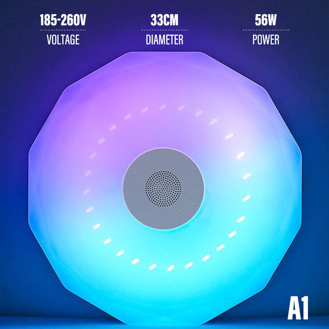 Bluetooth Ceiling Lamp Intelligent RGB Colorful Music