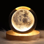 Solid Wood Lamp Holder / Moon 6CM