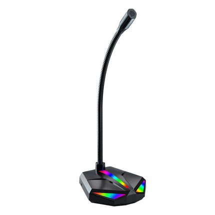 EliteAudio Pro X1 RGB Gaming Mic | Black & Crimson Edition — High-Gain USB Condenser Microphone for PC & Laptop